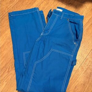 BDG Vibrant Blue Cargo Pants with Contrast Stitching